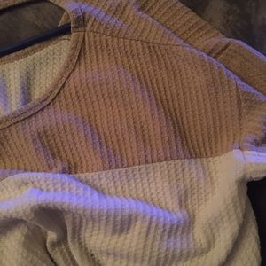 Hollister oversized stringy cropped shirt